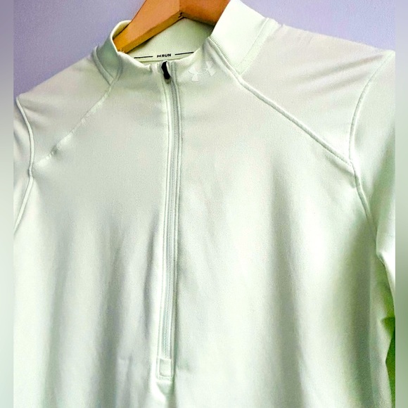 UNDER ARMOUR Run womens medium 1/4 zip yellow long sleeve - Picture 6 of 7